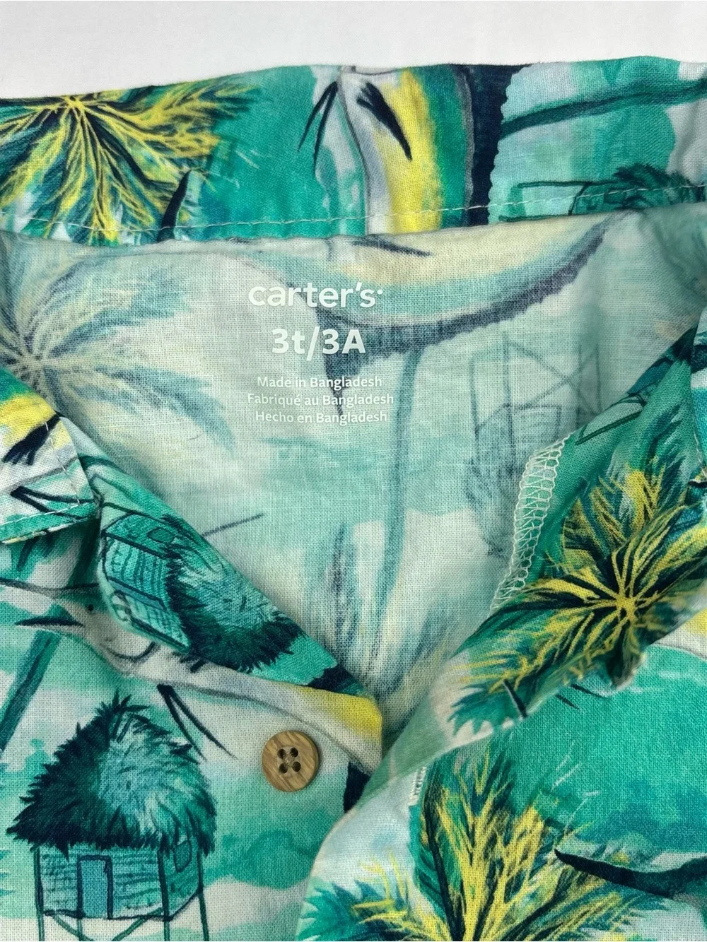 Carter’s Tropical Hawaiian Shirt | Boys 3T | Marlin Print
